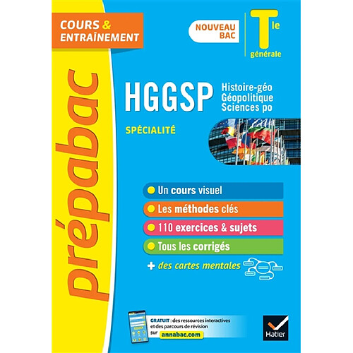 HGGSP, histoire géo, géopolitique, sciences po spécialité, terminale générale : nouveau bac · Occasion