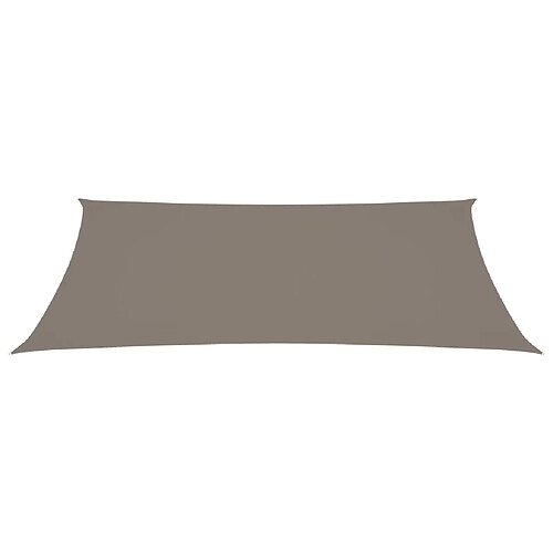 Helloshop26 Voile d'ombrage parasol tissu oxford rectangulaire 4 x 7 m taupe 02_0009712