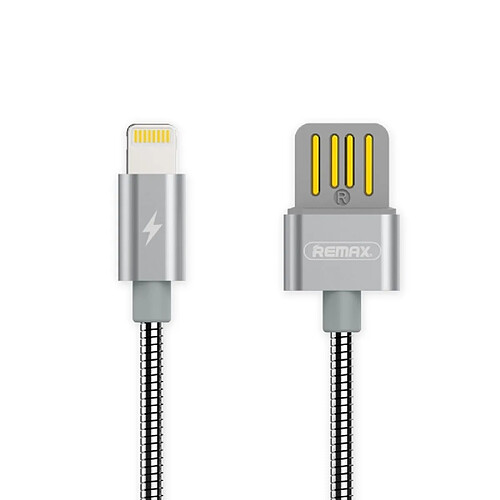 Wewoo Câble argent pour iPhone X / 8 et 8 Plus / 7 7 Plus / 6 6 6 Plus 6 s Plus / iPad RC-080i 1 m USB à Lightning de charge de données,