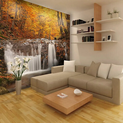 Paris Prix Papier Peint Autumn Landscape : Waterfall in Forest 270 x 350 cm