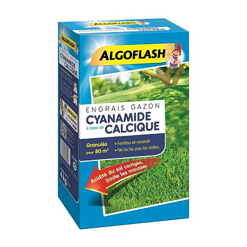 ALGOFLASH Engrais Gazon Cyanamide - 4kg