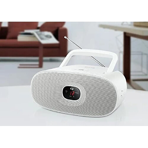 Muse radio portable Lecteur CD FM Blanc