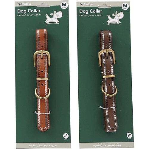 Sil Collier en polyuréthane pour chien (Lot de 2) M - 46 cm.