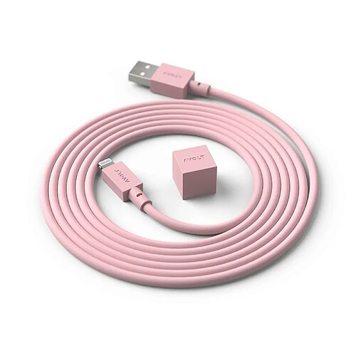 Cable 1 Avolt USB A 1,8m Old Pink - Rose