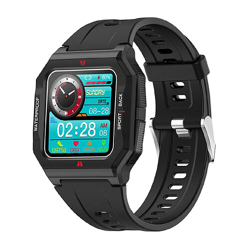 Universal Smartwatch pour IOS et traceur de rythme cardiaque pour fitness étanche Full Touch Smartwatch | Smartwatch (noir)