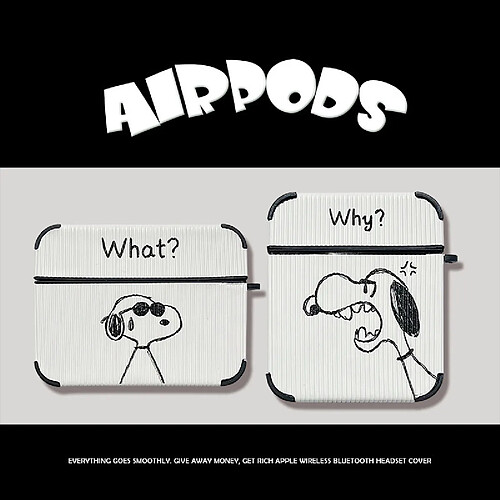 GUPBOO Airpods Coque Housse Étui Protecteur Compatible pour AirPods1/2-jolie fille de dessin animé snoopy