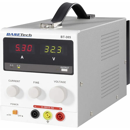 Alimentation de laboratoire réglable Basetech BT-305 0 - 30 V/DC 0 - 5 A 150 W