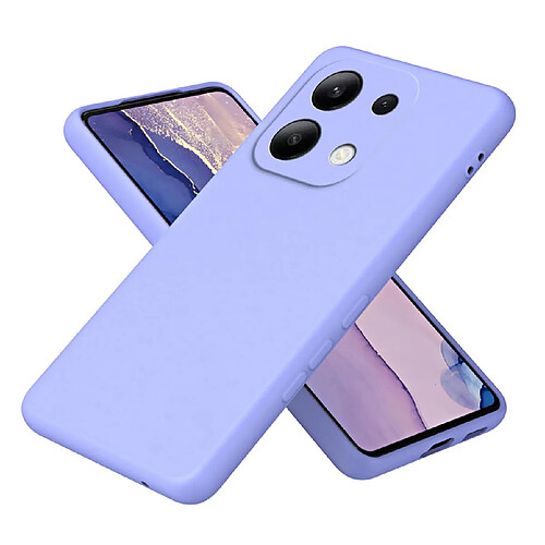 Htdmobiles Coque pour Xiaomi Redmi Note 13 Pro 5G / Poco X6 5G - housse etui silicone gel fine + verre trempe - MAUVE