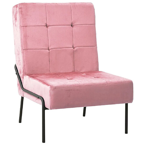 vidaXL Chaise de relaxation 65x79x87 cm Rose Velours