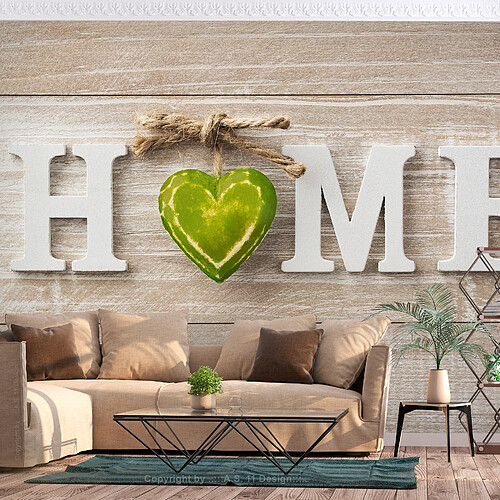 Artgeist Papier peint - Home Heart (Green) [200x140]