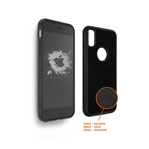 SHOP-STORY SHOP STORY Coque Anti gravité pour iPhone X avec Nano Ventouse pour une Adhérence sur Surfaces Lisses