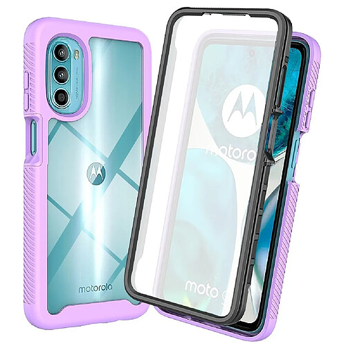 Coque en TPU 3 en 1 pour votre Motorola Moto G52 4G - violet