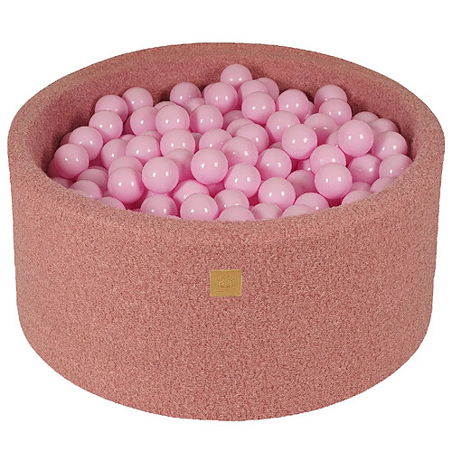 MEOWBABY Piscine à Balles pour Bébé - Rond 90x40cm avec 300 Balle, Boucle, Rose : Rose Pastel