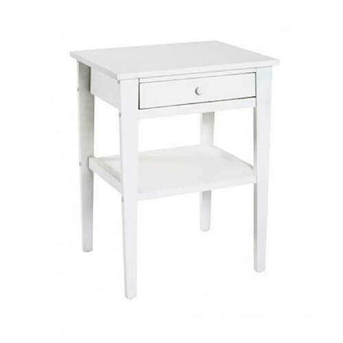 Pegane Commode coloris blanc en MDF - L 40 x P 35 x H 60 cm