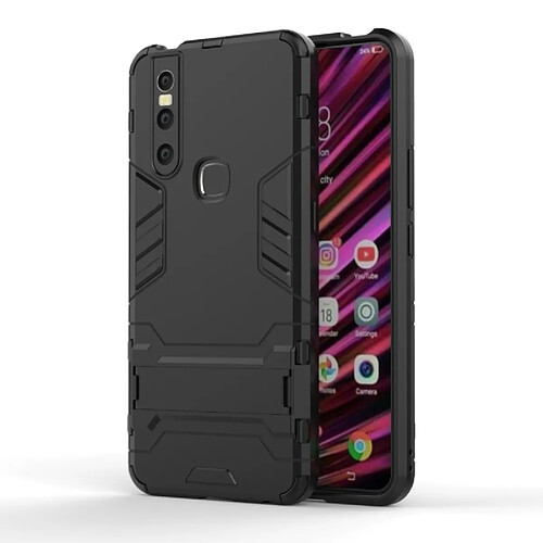 Wewoo Housse Coque antichoc PC + TPU pour VIVO V15, avec support (Noir)