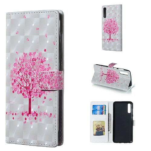 Wewoo Housse Coque Étui en cuir à rabat horizontal 3D avec motif Arbre rose pour Galaxy A70avec fentes cartes et porte-documentscadre photo et porte-monnaie