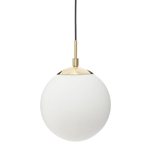 Atmosphera, Createur D'Interieur Suspension Boule en verre coloris blanc Dris de Ø 20 cm - Atmosphera