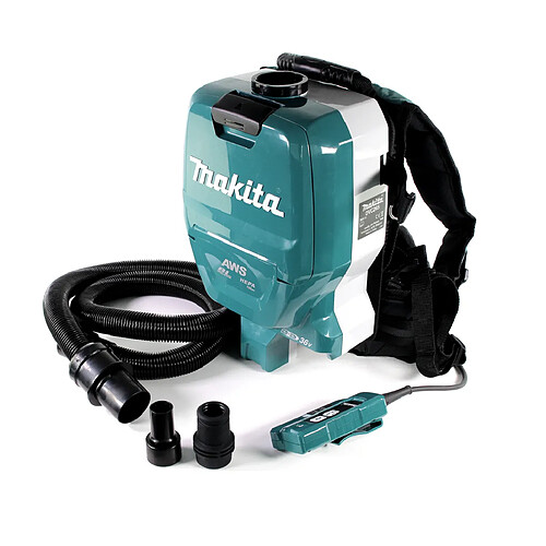 Makita DVC 265 ZXU Aspirateur dorsal sans fil 36 V (2x 18 V) Brushless - sans batterie - sans chargeur