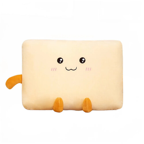 Universal Mignon Emoji Sandwich Peluche Souple Souvenir Mousse Pain Peluche Lancer Oreiller Cartoon Tenir Sieste Coussin Coussin Maison Décoration Cadeau | Oreiller de luxe (34 * 24cm)