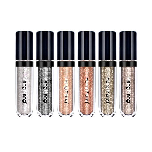 6 Pcs / Ensemble Shinning Fard À Paupières Liquide Maquillage Glitter Glow Ombre À Paupières Shimmer A