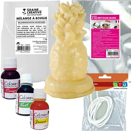 Graines Creatives Kit de fabrication Bougies Ananas