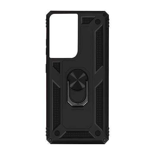 Avizar Coque Samsung Galaxy S21 Ultra Antichoc Bi-matière Bague Support Vidéo noir