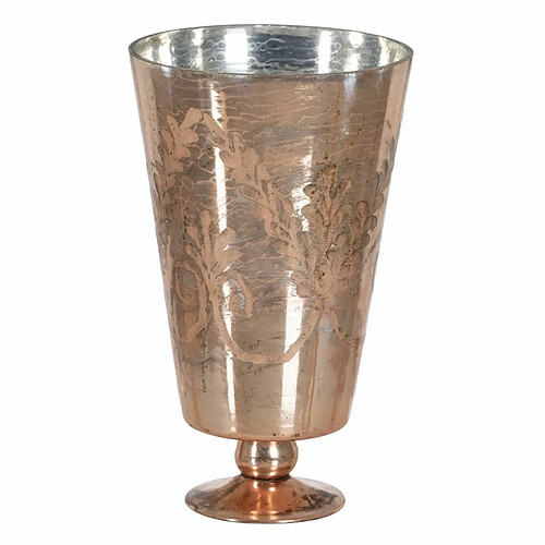 BigBuy Home Fleur décorative Verre Cuivre 18 x 18 x 31 cm