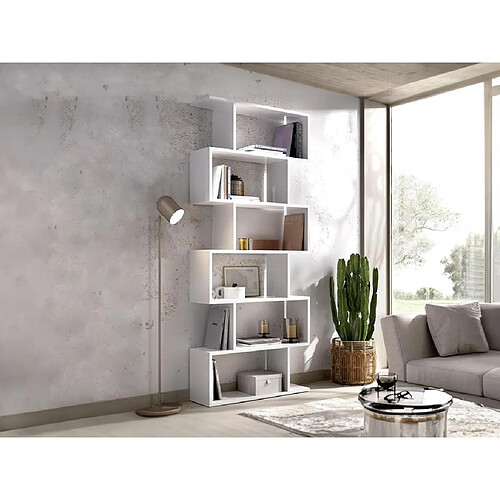 Vente-Unique Etagère haute TOMINI - 6 cases - Coloris : Blanc