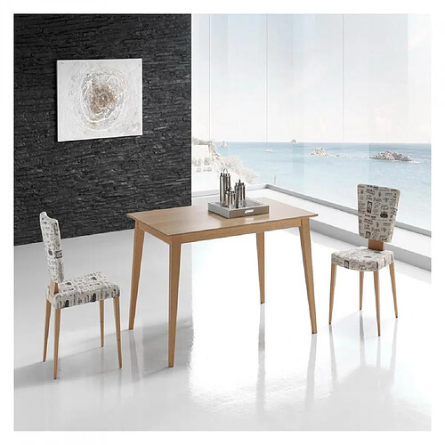 Inside 75 Table repas extensible NORDIC 10 couverts 180/250x100cm pieds bois plateau chêne naturel