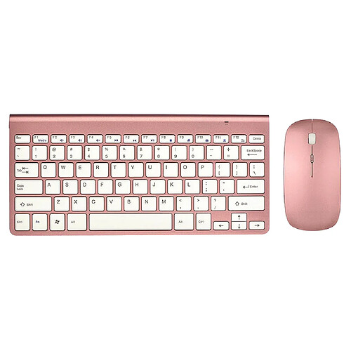 2.4g clavier / souris sans fil étanche pour ordinateur portable pc or rose