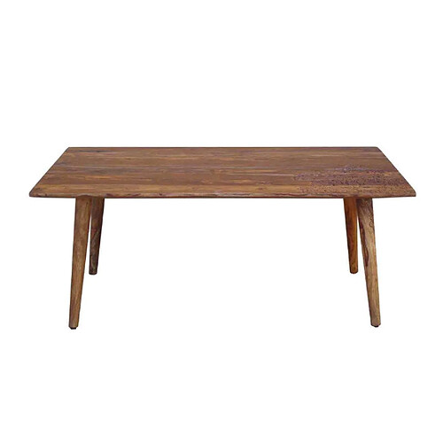 BOIS & CHIFFONS Table basse plateau sculpté bois massif | Manguier Adir