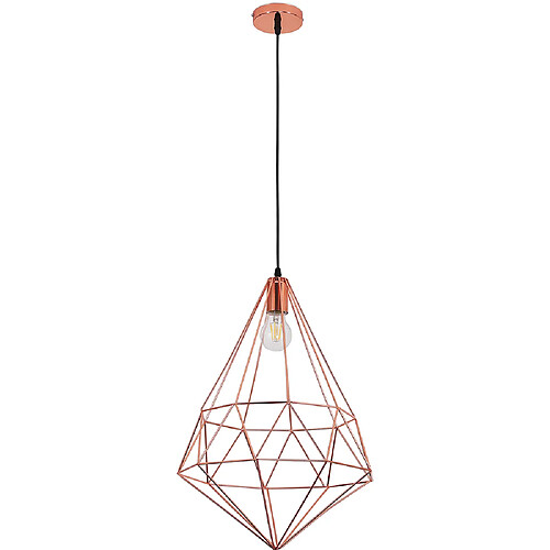 ICONIK INTERIOR Lampe suspendue de style rétro Rose Or