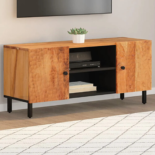 vidaXL Meuble TV 105x33x46 cm Bois d'acacia massif