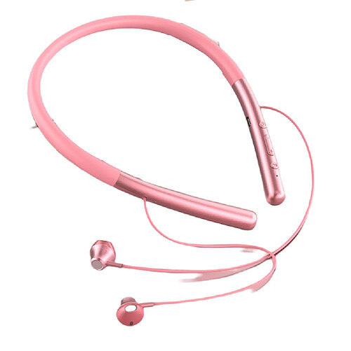 General Oreillette Bluetooth V5.0, oreillette sans fil avec charge d'affichage de la batterie, oreillette Bluetooth avec micro antibruit pour la conduite, le bureau, les affaires, la conférence, la vidéo(rose)