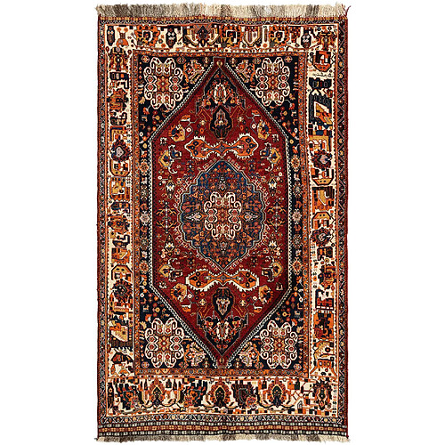 Vidal Tapis de laine 253x150 rouge Ghashghai