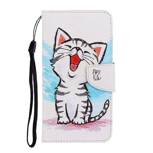 Etui en PU impression de motifs chat mignon pour votre Samsung Galaxy A41 (Global Version)