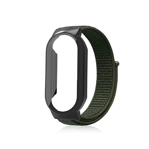 Bracelet en nylon pour votre Xiaomi Mi Band 7/7 NFC - vert armée/noir