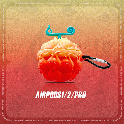 GUPBOO Airpods Coque Housse Étui Protecteur Compatible pour AirPods1/2-Caricature de fruits du diable One Piece