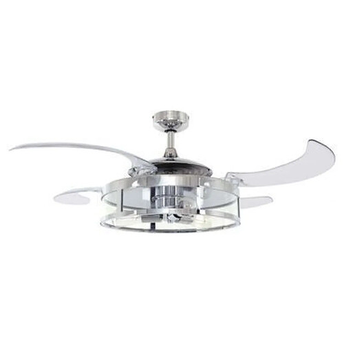 Boutica-Design Ventilateur Classic 122cm Chromé Rétractable