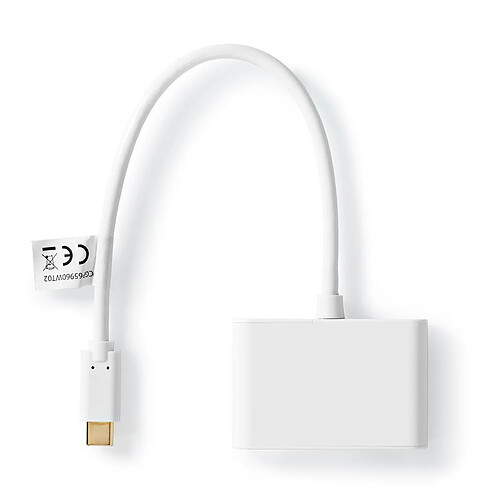 NEDIS Adaptateur USB-C 3.0 USB-C Mâle - Deux USB-A Mâles 0,2 m