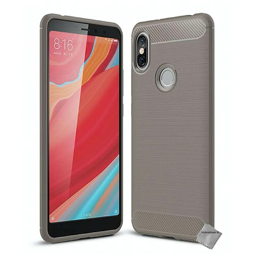 Htdmobiles Coque silicone gel carbone pour Xiaomi Redmi S2 + verre trempe - GRIS