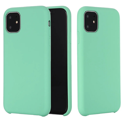 Wewoo Coque Souple Pour iPhone 11 antichoc en silicone liquide bleu vert