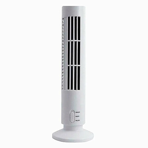 (Blanc) Climatiseur Sans Lame de Refroidissement de Ventilateur de Tour de Câble USB Portable Mini