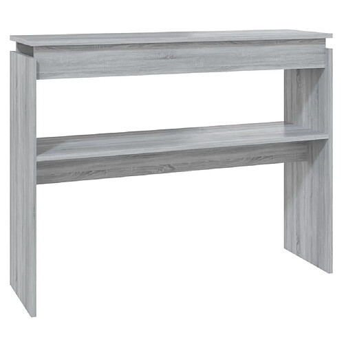 Maison Chic Table console | Meuble d'entrée | Table d'appoint Sonoma gris 102x30x80 cm Bois d'ingénierie -GKD87211