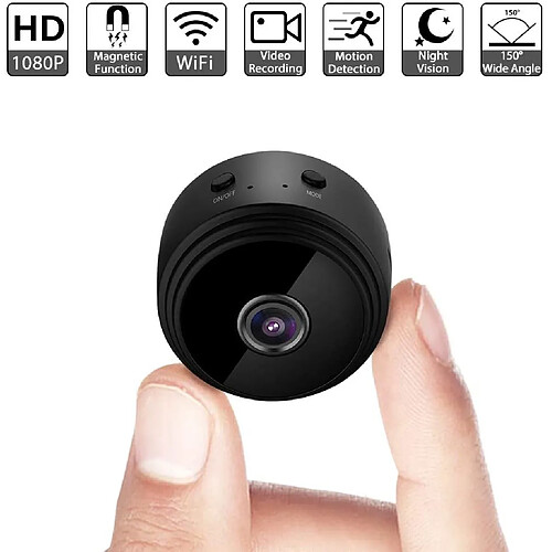 Chrono Mini Camera Espion WiFi, Full HD 1080P Caméra Cachée Spy sans Fil avec Vision Nocturne et Détection de Mouvement