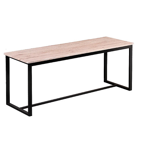 Banc en bois avec struture en métal noir - L120xH45xP35 cm - DOCK+Urban Living