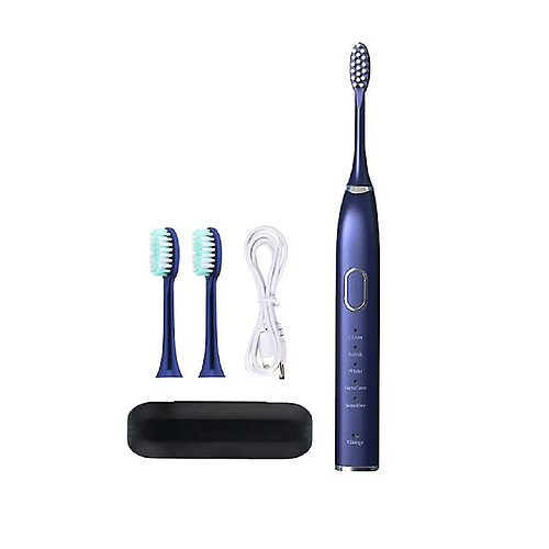 Universal Brosse à dents électrique rechargeable avec 1 valise (bleue)