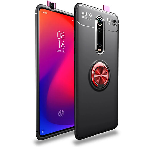 Wewoo Coque Souple Titulaire d'anneau en métal 360 degrés rotation cas TPU pour Xiamo Redmi K20 / K20Pro / Xiamo 9T noir + rouge