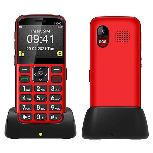 Yonis Téléphone Portable 4G Pour Seniors Avec Base