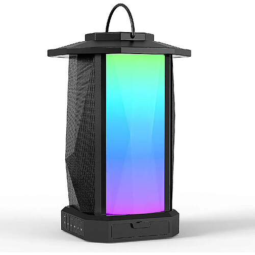 Universal Haut-parleur Bluetooth brillant portable par YYH, Volume élevé de 50 W, 18 heures de batterie (noir)